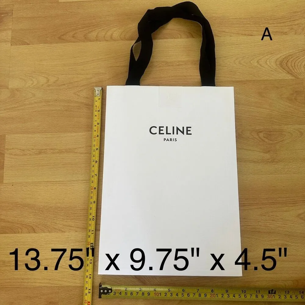 Celine Paper Shopping Bag - white medium, 13.75